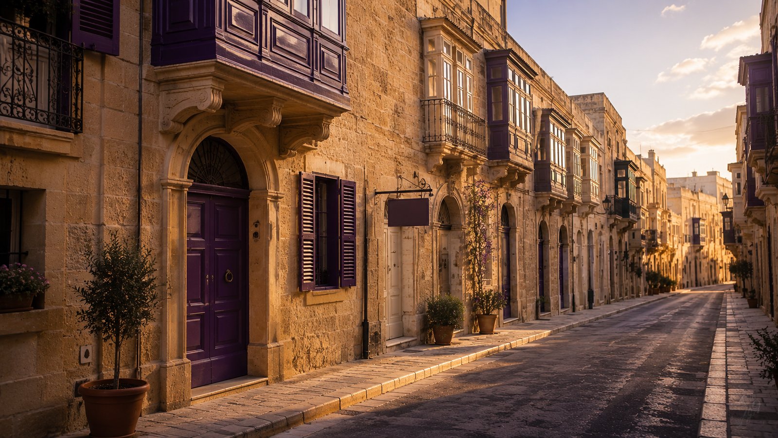 Maltese street with property development — real estate advertising in Malta by door drop